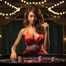 Live dealer Caribbean Stud Poker table at sengtoto 4d
